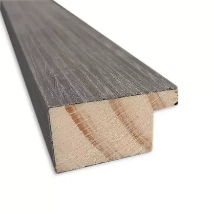Specchio da Porta a Figura Intera 17"x51" – Cornice in Legno Grigio Piombo, Montaggio a Parete o su Porta, Nessun Assemblaggio