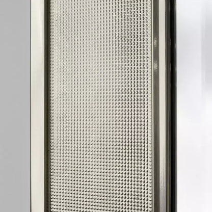 Specchio da parete rettangolare Pave 74x89 cm – Nickel spazzolato, bordo smussato, appendibile in entrambi i sensi