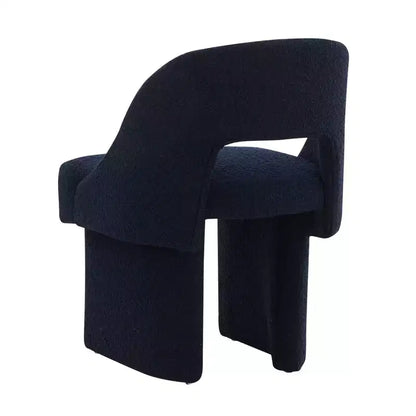 Poltrona Moderna d'Accento in Bouclé – Schienale Curvo, Rivestita, Accogliente Seduta da Salotto