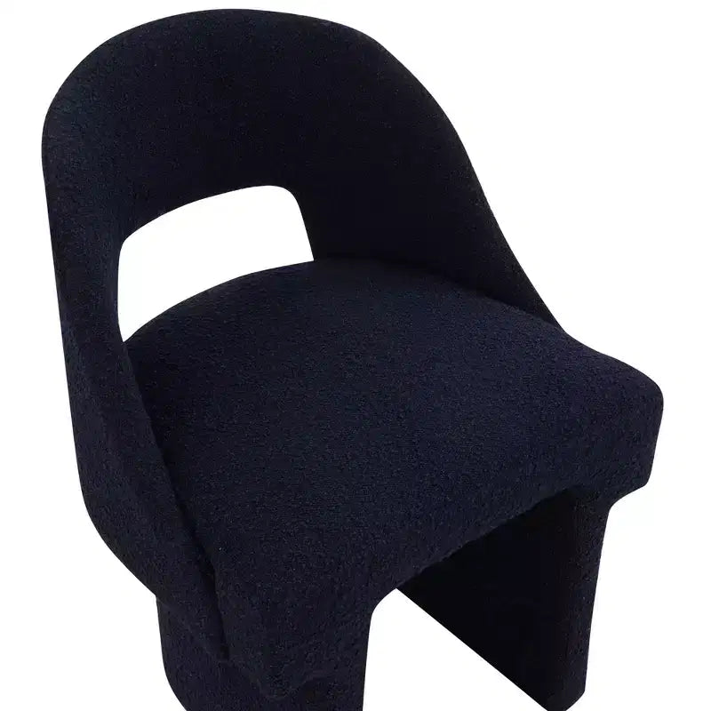 Poltrona Moderna d'Accento in Bouclé – Schienale Curvo, Rivestita, Accogliente Seduta da Salotto