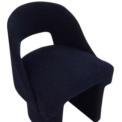 Poltrona Moderna d'Accento in Bouclé – Schienale Curvo, Rivestita, Accogliente Seduta da Salotto
