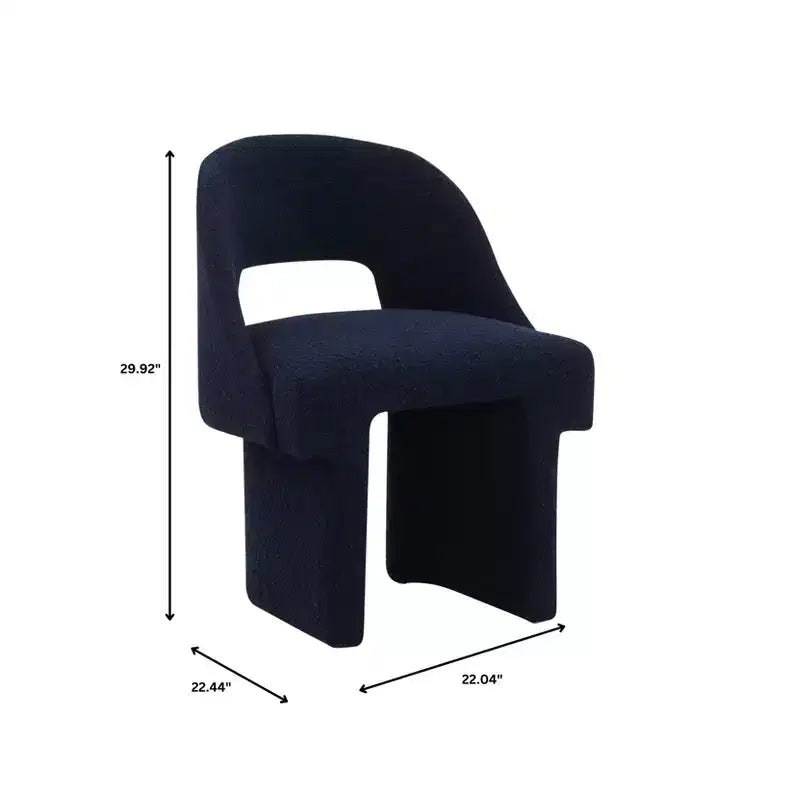 Poltrona Moderna d'Accento in Bouclé – Schienale Curvo, Rivestita, Accogliente Seduta da Salotto