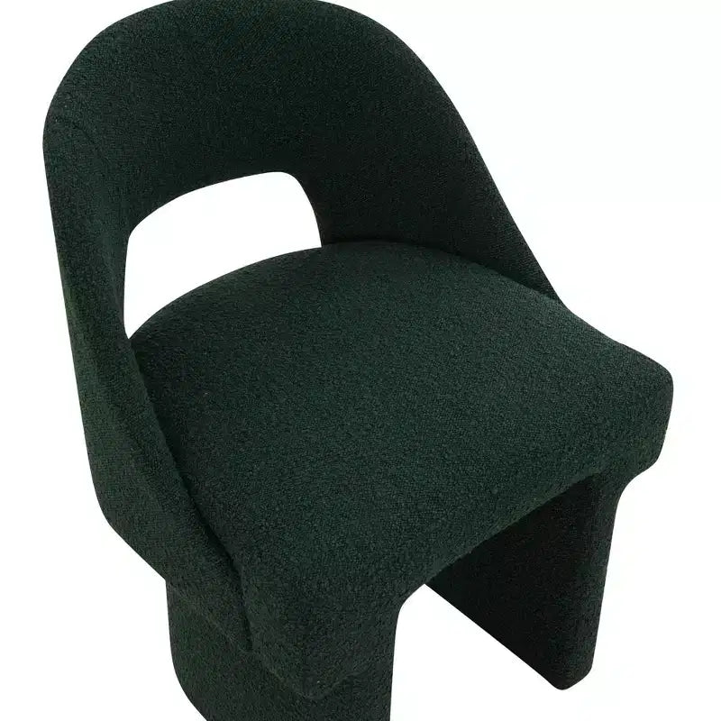 Poltrona Moderna d'Accento in Bouclé – Schienale Curvo, Rivestita, Accogliente Seduta da Salotto