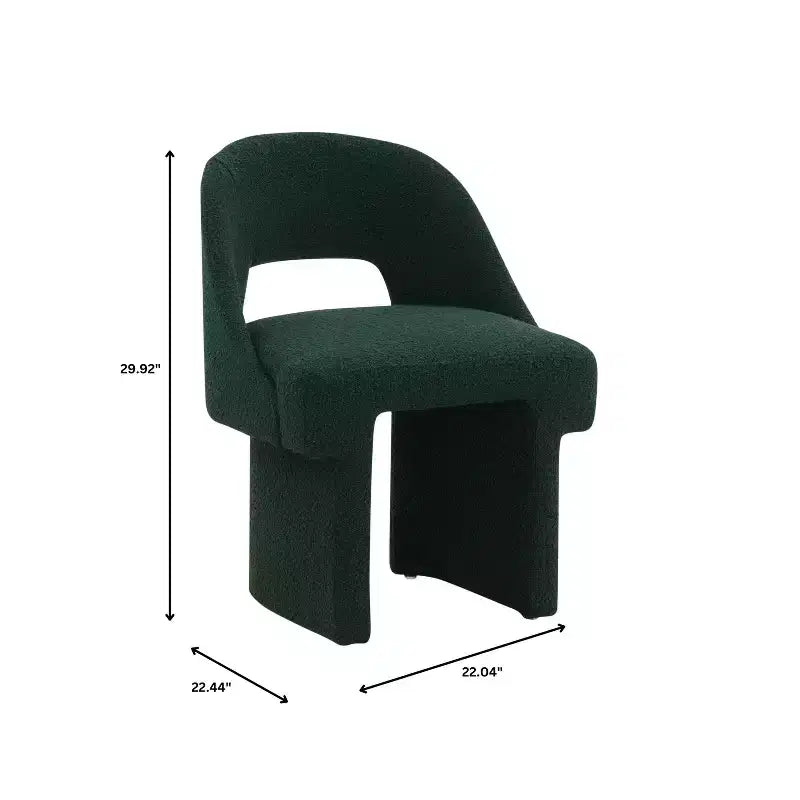 Poltrona Moderna d'Accento in Bouclé – Schienale Curvo, Rivestita, Accogliente Seduta da Salotto