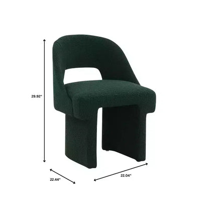 Poltrona Moderna d'Accento in Bouclé – Schienale Curvo, Rivestita, Accogliente Seduta da Salotto