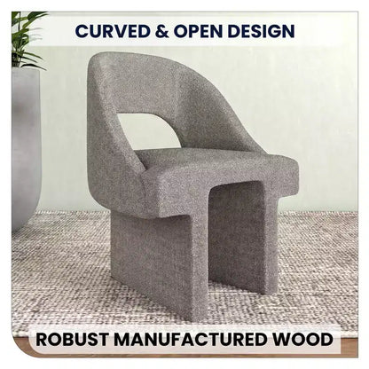 Poltrona Moderna d'Accento in Bouclé – Schienale Curvo, Rivestita, Accogliente Seduta da Salotto