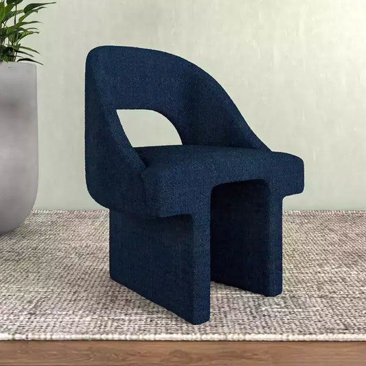 Poltrona Moderna d'Accento in Bouclé – Schienale Curvo, Rivestita, Accogliente Seduta da Salotto