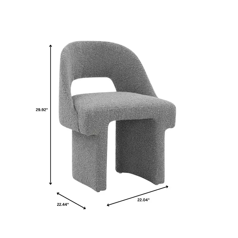 Poltrona Moderna d'Accento in Bouclé – Schienale Curvo, Rivestita, Accogliente Seduta da Salotto