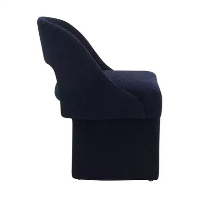 Poltrona Moderna d'Accento in Bouclé – Schienale Curvo, Rivestita, Accogliente Seduta da Salotto