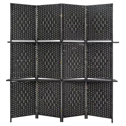 BestMassage 4/6 Panel Wooden Room Divider Folding Portable Partition Screen