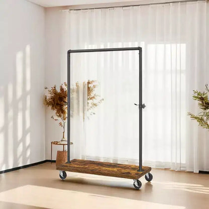 Stender portabiti robusto su ruote – Stile tubo industriale, portata 90 kg, rotelle bloccabili