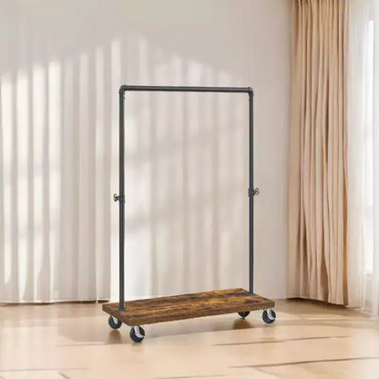 Stender portabiti robusto su ruote – Stile tubo industriale, portata 90 kg, rotelle bloccabili