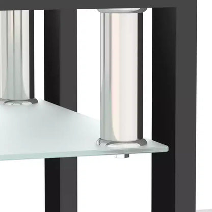 Tavolino moderno in vetro temperato – Quadrato, trasparente, capacità 68 kg