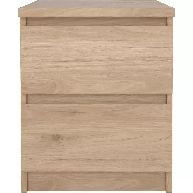 Comodino contemporaneo a 2 cassetti – Legno sostenibile, resistente all'acqua e ai graffi