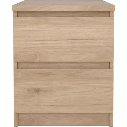 Comodino contemporaneo a 2 cassetti – Legno sostenibile, resistente all'acqua e ai graffi