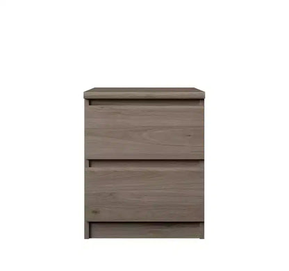 Comodino contemporaneo a 2 cassetti – Legno sostenibile, resistente all'acqua e ai graffi