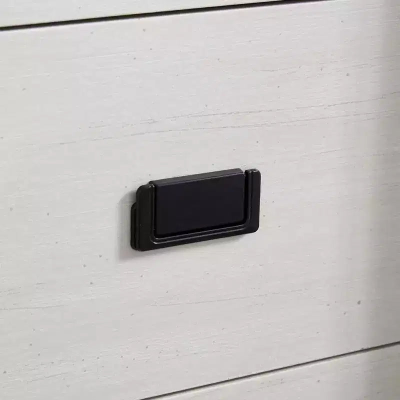 Credenza rustica con anta scorrevole a granaio – 5 cassetti e 4 ripiani regolabili