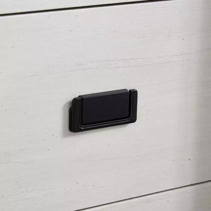 Credenza rustica con anta scorrevole a granaio – 5 cassetti e 4 ripiani regolabili