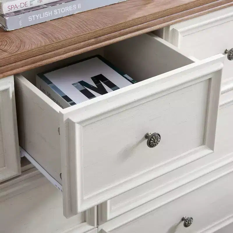 Cassettiera moderna a 7 cassetti – Ampio mobile contenitore con sistema anti-ribaltamento di sicurezza, altezza 95,66 cm