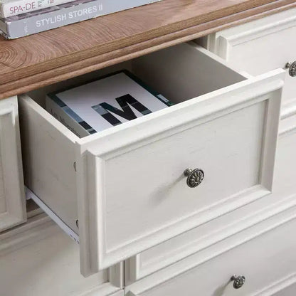 Cassettiera moderna a 7 cassetti – Ampio mobile contenitore con sistema anti-ribaltamento di sicurezza, altezza 95,66 cm