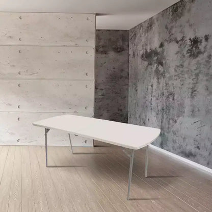 Tavolo pieghevole in due per impieghi gravosi 30"x72" – Grigio maculato, capacità 317 kg, 6 posti