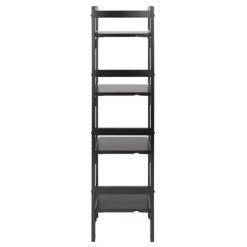 Libreria pieghevole alta 130 cm – 4 ripiani, Legno composito, Ferramenta antiribaltamento, 35,5 cm di larghezza
