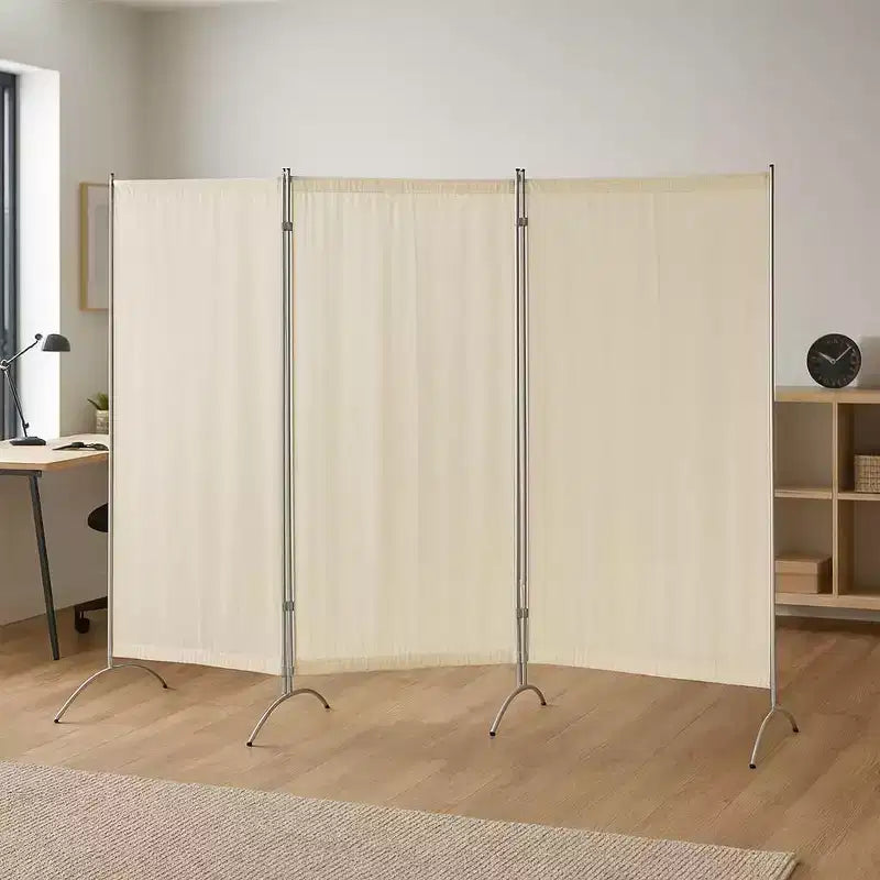 Divisorio a 3 pannelli per interni – Tessuto resistente all'acqua, doppia cerniera, altezza 180 cm