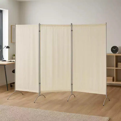 Divisorio a 3 pannelli per interni – Tessuto resistente all'acqua, doppia cerniera, altezza 180 cm