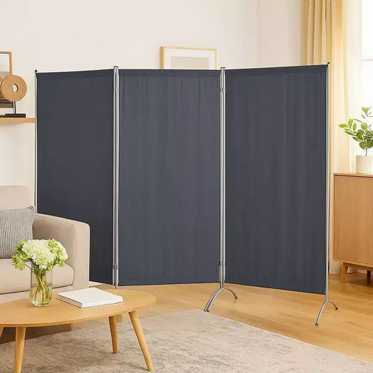 Divisorio a 3 pannelli per interni – Tessuto resistente all'acqua, doppia cerniera, altezza 180 cm
