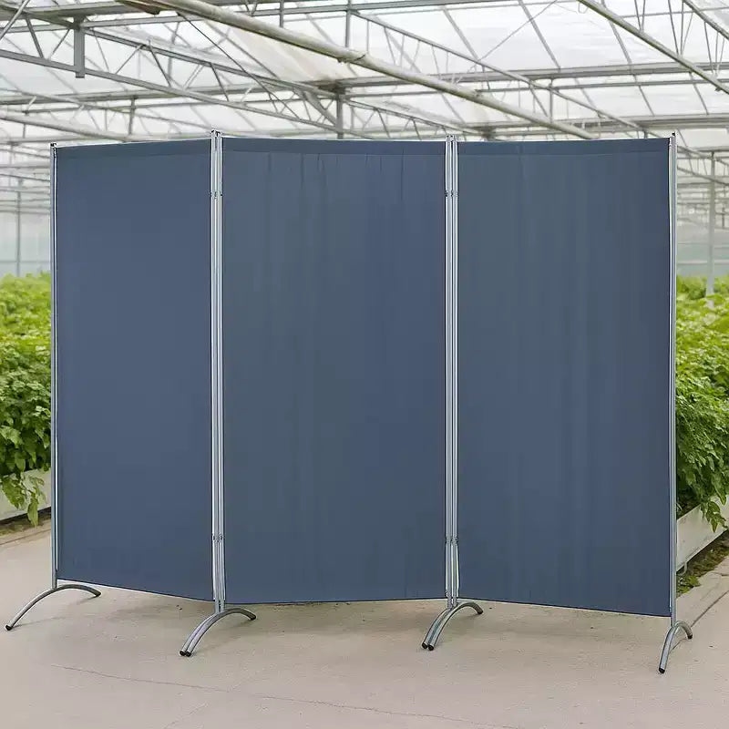 Divisorio a 3 pannelli per interni – Tessuto resistente all'acqua, doppia cerniera, altezza 180 cm