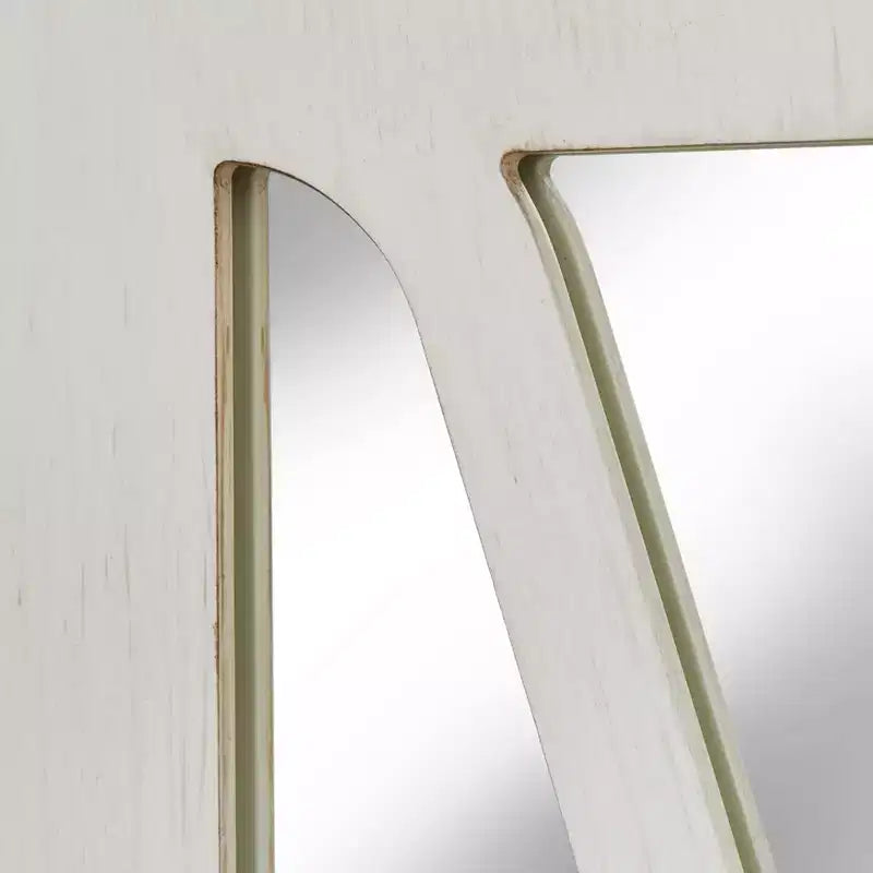 Credenza a buffet con specchio – Finitura nera e a specchio, 3 ante, ripiani regolabili