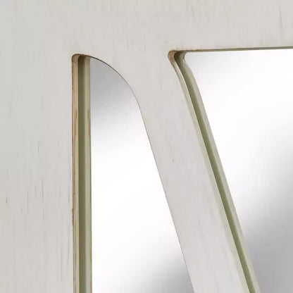 Credenza a buffet con specchio – Finitura nera e a specchio, 3 ante, ripiani regolabili