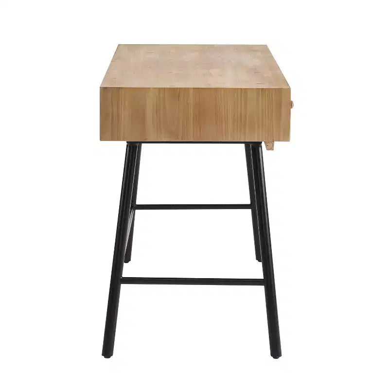 Scrivania con 3 Cassetti – Superficie in MDF, Struttura in Ferro, Ferramenta Antiribaltamento, Larghezza 112 cm