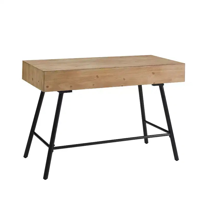 Scrivania con 3 Cassetti – Superficie in MDF, Struttura in Ferro, Ferramenta Antiribaltamento, Larghezza 112 cm