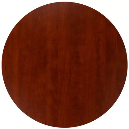 Tavolo da riunione rotondo da 36" – Piano laminato, base a X in metallo, 4 posti, per ufficio