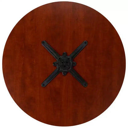 Tavolo da riunione rotondo da 36" – Piano laminato, base a X in metallo, 4 posti, per ufficio