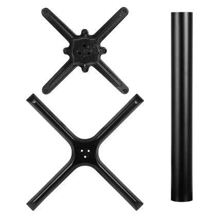 Tavolo da riunione rotondo da 36" – Piano laminato, base a X in metallo, 4 posti, per ufficio