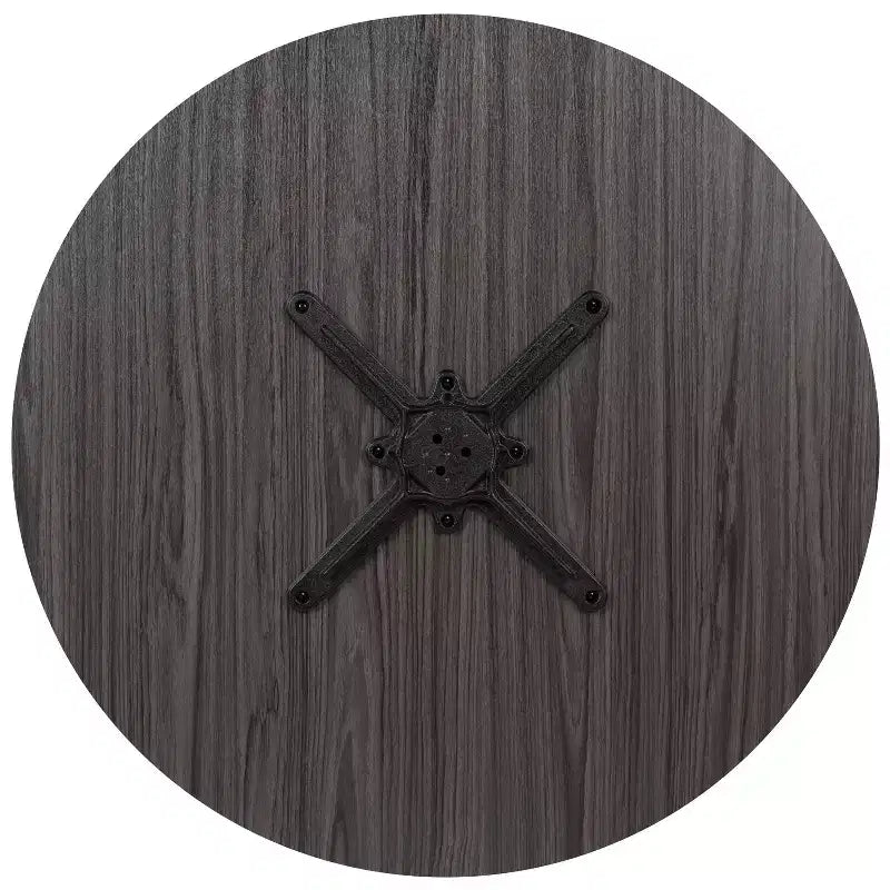 Tavolo da riunione rotondo da 36" – Piano laminato, base a X in metallo, 4 posti, per ufficio