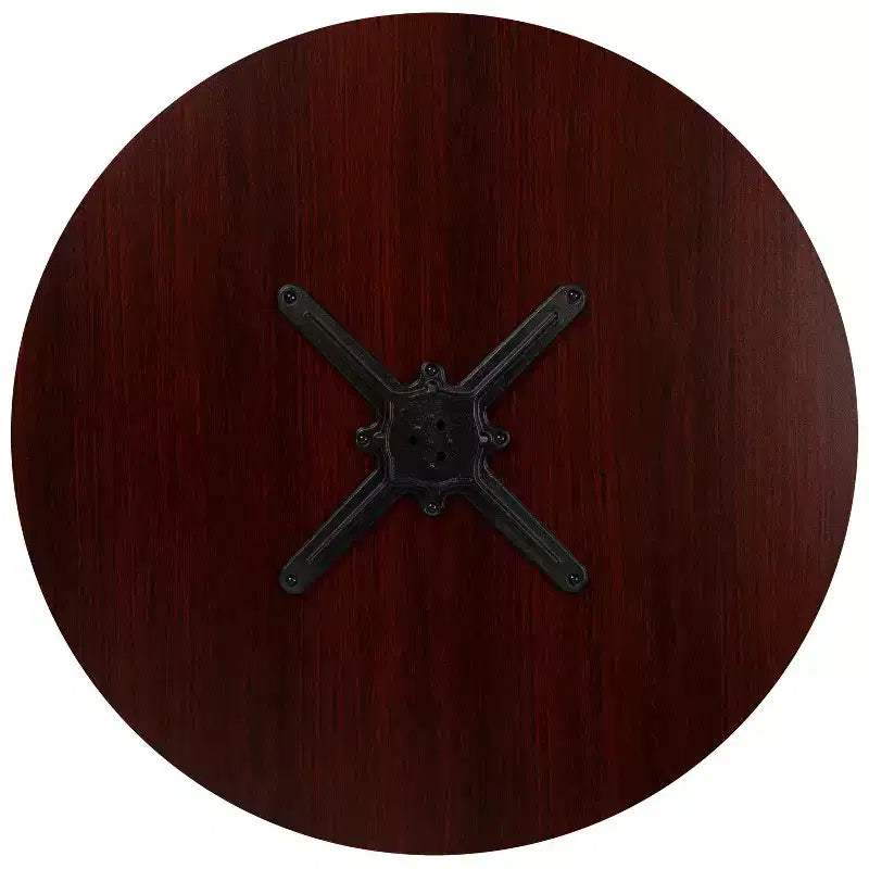 Tavolo da riunione rotondo da 36" – Piano laminato, base a X in metallo, 4 posti, per ufficio