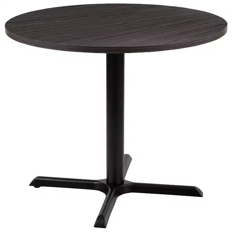 Tavolo da riunione rotondo da 36" – Piano laminato, base a X in metallo, 4 posti, per ufficio