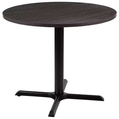 Tavolo da riunione rotondo da 36" – Piano laminato, base a X in metallo, 4 posti, per ufficio