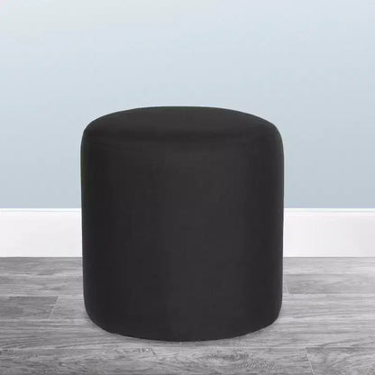 Pouf rotondo imbottito – Poliestere, Imbottitura in schiuma, 136 kg, Nessun assemblaggio