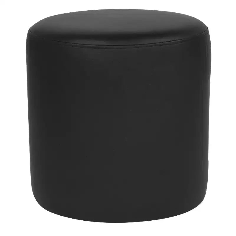 Pouf rotondo imbottito – Poliestere, Imbottitura in schiuma, 136 kg, Nessun assemblaggio