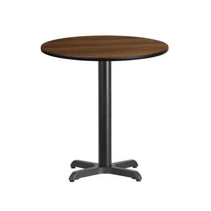 Tavolo da pranzo rotondo laminato da 24" con base a X – Uso commerciale, 136 kg, 2 posti