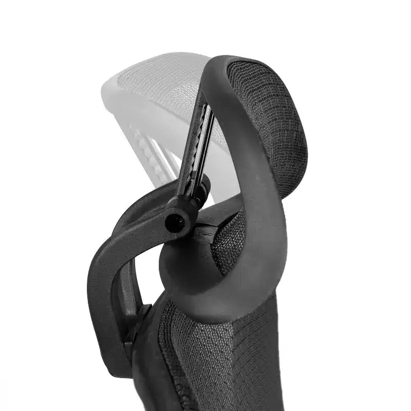 Sedia da ufficio ergonomica in rete con schienale alto – Meccanismo sincrono, poggiatesta, braccioli regolabili