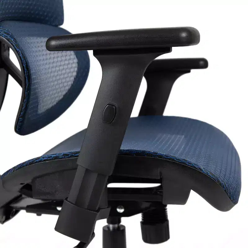 Sedia da ufficio ergonomica in rete con schienale alto – Meccanismo sincrono, poggiatesta, braccioli regolabili