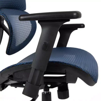 Sedia da ufficio ergonomica in rete con schienale alto – Meccanismo sincrono, poggiatesta, braccioli regolabili