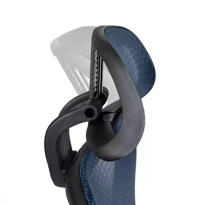 Sedia da ufficio ergonomica in rete con schienale alto – Meccanismo sincrono, poggiatesta, braccioli regolabili