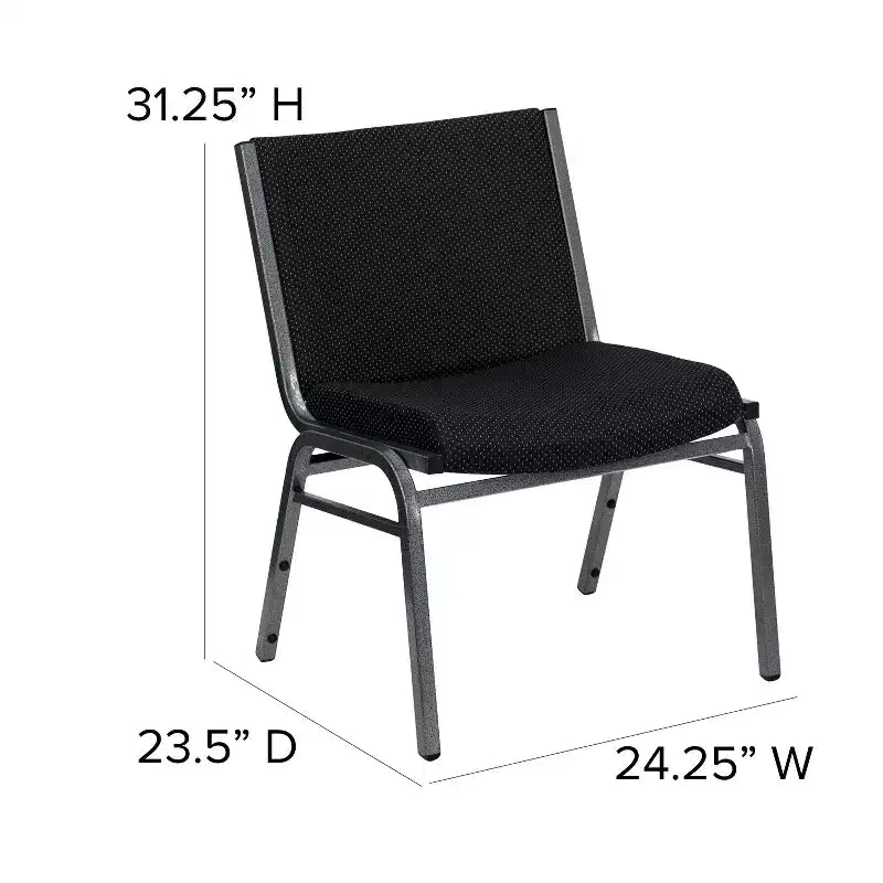 Sedia impilabile Big & Tall – Capacità 450 kg, impilabile x12, struttura in acciaio