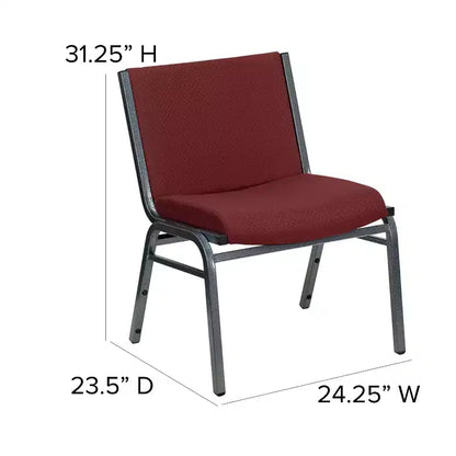 Sedia impilabile Big & Tall – Capacità 450 kg, impilabile x12, struttura in acciaio